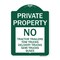 Signmission Private Property Private Property No Tractor Trailers Tow Trucks Delivery Trucks Semi, GW-1824-23247 A-DES-GW-1824-23247 - alternate 1